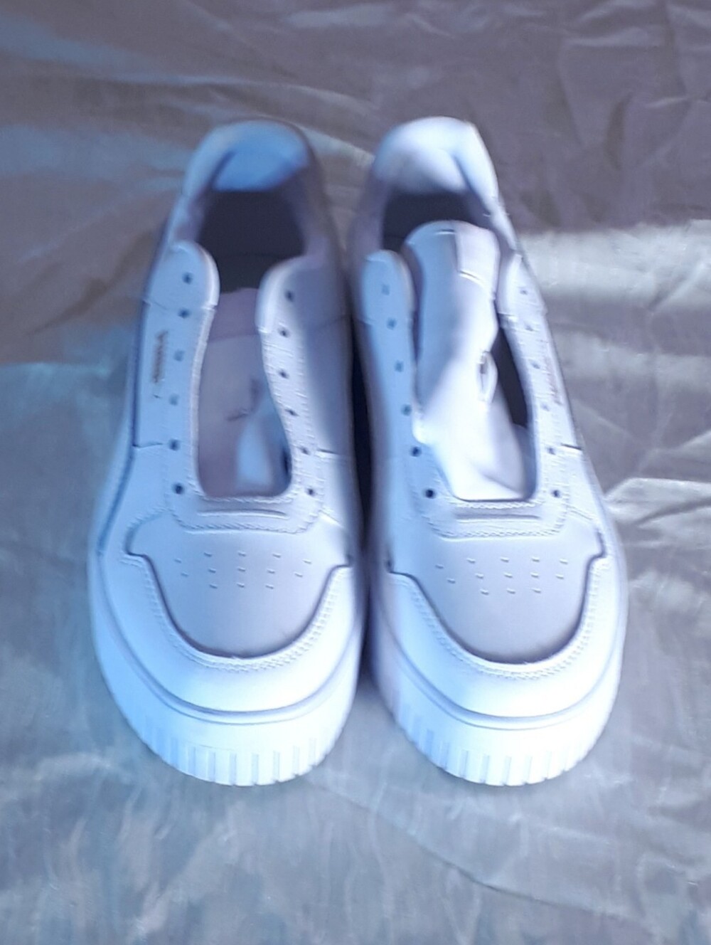 Puma💨 White Slip-On Casual Sneakers